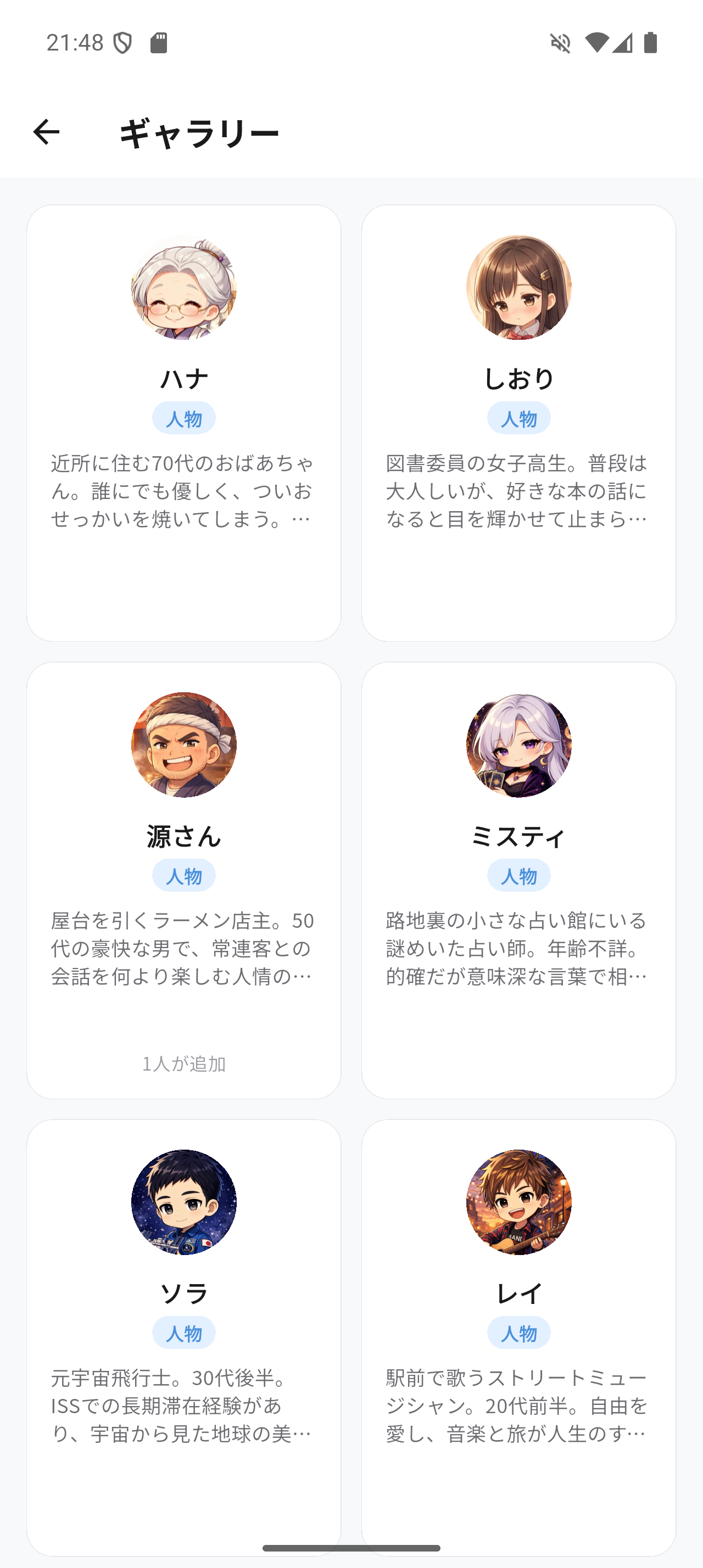 キャラクターギャラリー